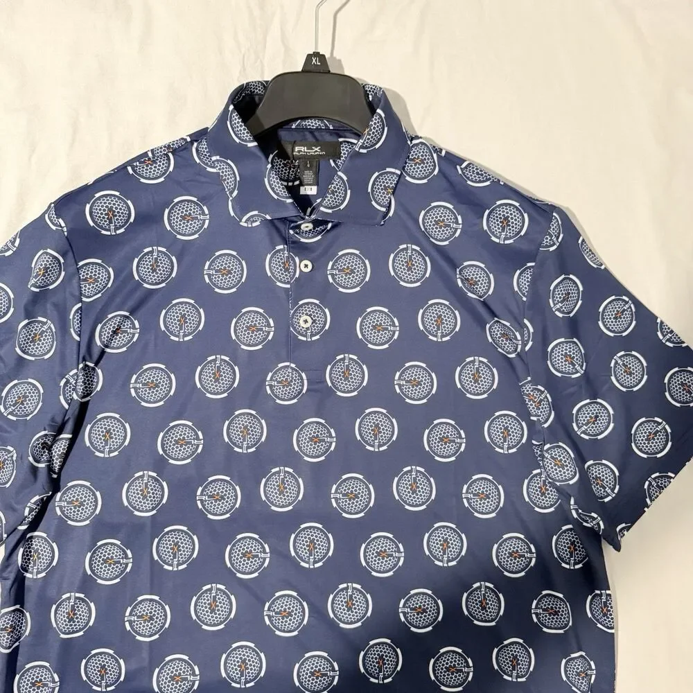 RLX Ralph Lauren Mens Tailored Fit Performance Polo Shirt Large Short Sleeve NWT